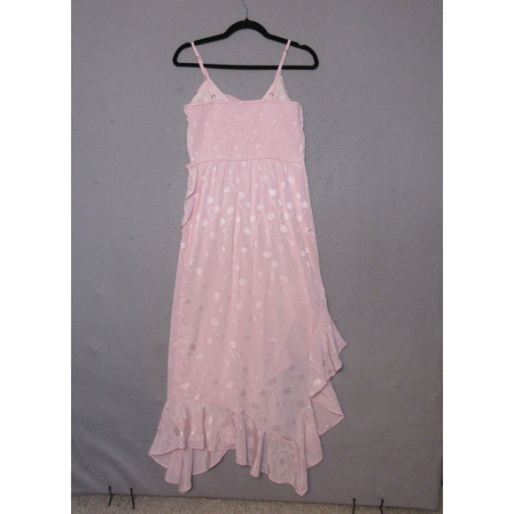 Japna Dress Pink Floral Ruffle Fairy Whimsical Cottage Core Grunge Coquette - Picture 7 of 13